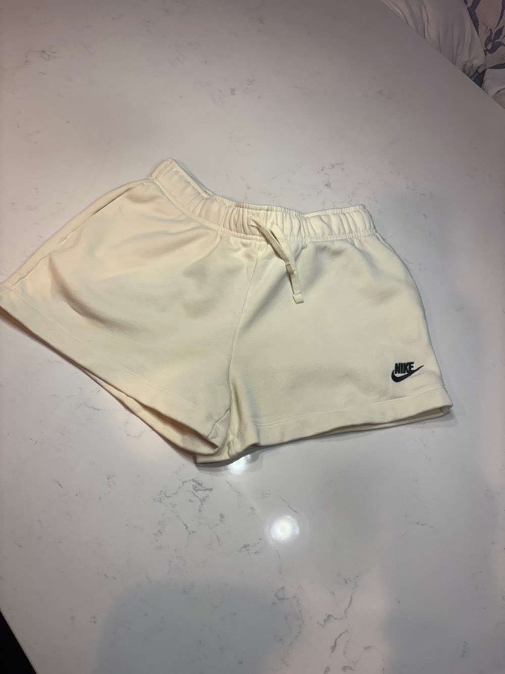 Nike Off-White Crew Fleece Shorts with Black Logo